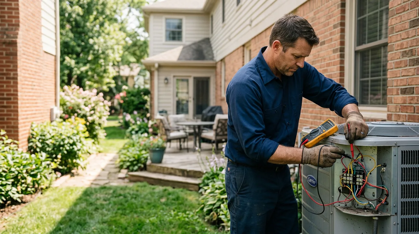 HVAC technician working near Brewster, KS